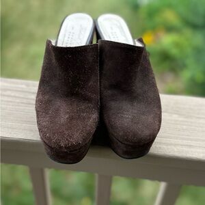 Robert Clergerie Chocolate Suede Mules